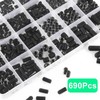 Zmbroll 690Pcs Black Set Screws Metric M3M4M5M6M8 Allen Head Socket