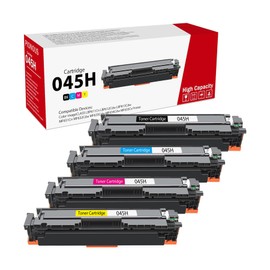 045H Toner Cartridge Set (4-Pack, Black, Cyan, Magenta, Yellow) Poou Compatible CRG-045H Toner Replacement for Canon CRG045H Toner Cartridges Color imageCLASS MF632Cdw MF634Cdw LBP612Cdw Printer