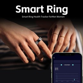 Yoidesu Smart Ring Health Tracker for Men & Women, Fitness Sleep Heart Rate Tracker Ring, Bluetooth Fitness Tracker Ring Pedometer with APP for Daily Use (12)