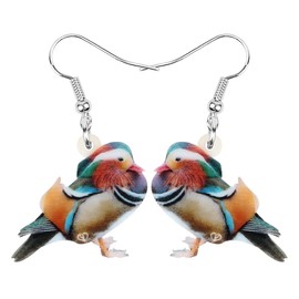 DOWAY Acrylic Cute Duck Earrings Duck Jewellery Duck Farm Decoration for Women Girls Funny Party Gifts, Acrylic, No Gemstone