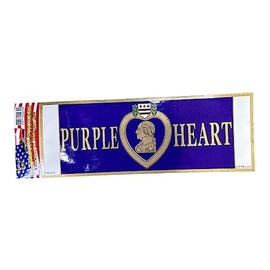 EagleEmblems BM0074 Sticker-Purple Heart (3.5x10'')