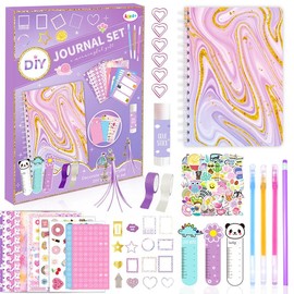 DIY Stationary Set for Girls-Girls Gifts 8-12 Years Old, Cool Stuff Scrapbook Kit for Teen Girl Gifts, Purple Journaling Kit for Birthday Gifts Ideas Arts and Crafts, Christmas Gifts for Girls