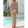 Fisoew Womens Summer Crochet Swim Cover Up 2 Piece Sleeveless