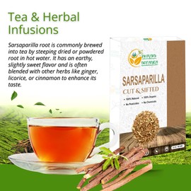 Herbs Botanica Sarsaparilla Root/Sasperella Root for Herbal Tea Hemidesmus Indicus Sasparilla Natural Blood PurifierSkin Health, Immunity, and Joint Support 100g / 3.5 Oz
