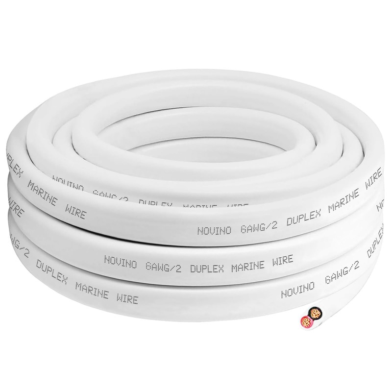 6 Gauge Marine Wire Duplex Marine Grade Wire,6 AWG 15ft