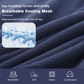 BAMBOO COOL Men's 360° Breathable Mesh Underwear Moisture-Wicking Boxer Briefs Cooling Performance,Multipack