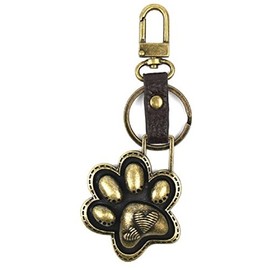 Chala Charming Key Chain Purse Bag Fob Charm Cat or Dog Paw Print