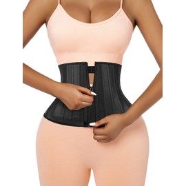 Atbuty Short Torso Waist Trainer for Women Latex Waist Cincher Slimming Underbust Corset Trimmer Shaper