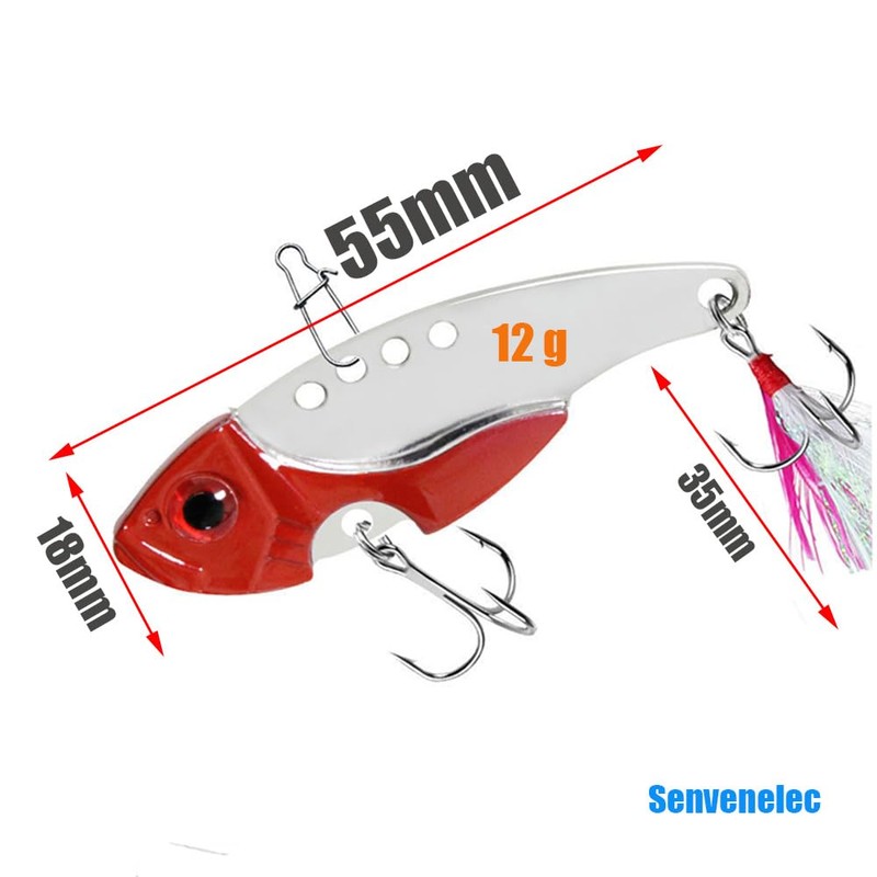 Senvenelec 6pcs (12g) Fishing Lures 3D Eye Bait Hard ViB