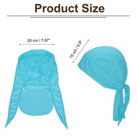 PATIKIL Sweat Wicking Cap, Skull Cap Football for Men Dew Rags Breathable Cooling Helmet Liner Bandana for Cycling Running Sports Hat, Sky Blue