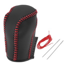 Partuto Gear Shift Knob Cover Car Stick Shifting Handle Protector for Honda Inspire 2023 Red Faux Leather