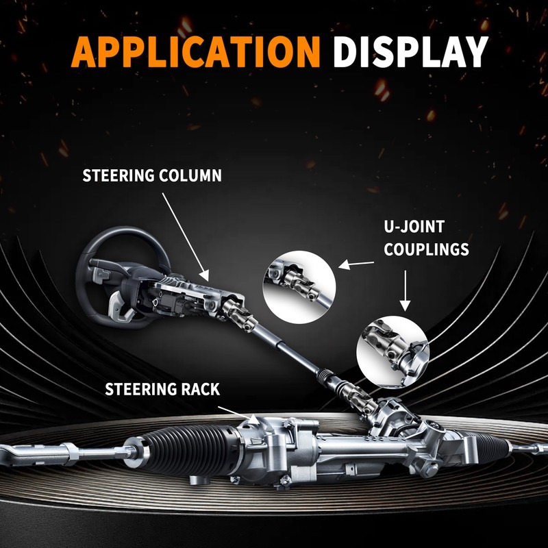 9/16" -36 Spline X 3/4" DD Chrome Steering Universal Joint