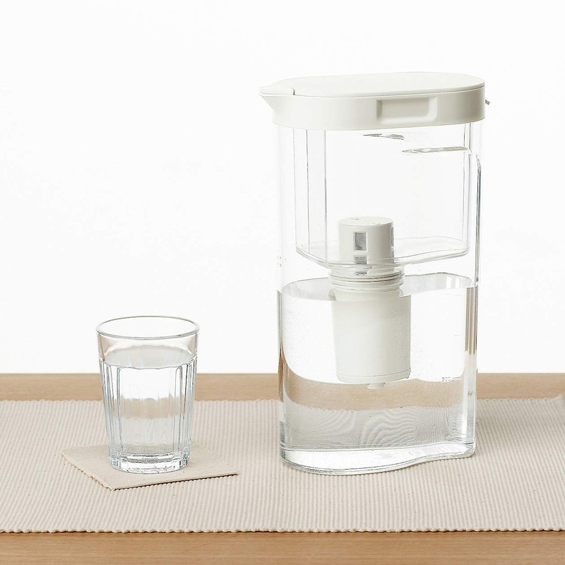 Mu-in Ryohin Acrylic Water Purification Pot, Water Purification Capacity Approx.