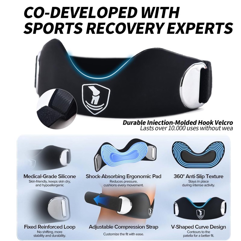 Patellar tendon support strap2 Pack, helps protect knee support for