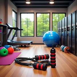 Red Jump Rope Adjustable for Workout, 9.8 feet Fitness Jump Rope for Men Women and Kids, Speed Jumping Rope for Exercise Ideal for Aerobic Exercise Jump Ropes