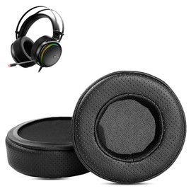 Glary Virtual 7.1 Ear Pads, HAIZEEN Ear Pads Compatible with Tronsmart Glary Virtual 7.1 Headphones Ear Pads Replacement Cushion (Dotted Protein Skin/Memory Foam)