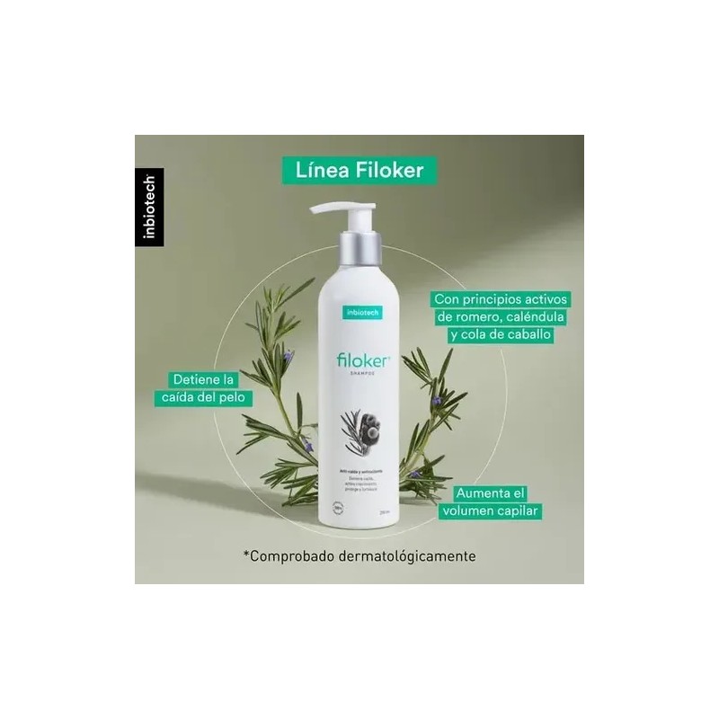 Inbiotech Filoker Shampoo 250ml Anticaída Protege Fortalece