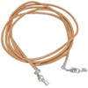 Unbespielt Leather Cord Necklace Natural Light Brown Women Men Two