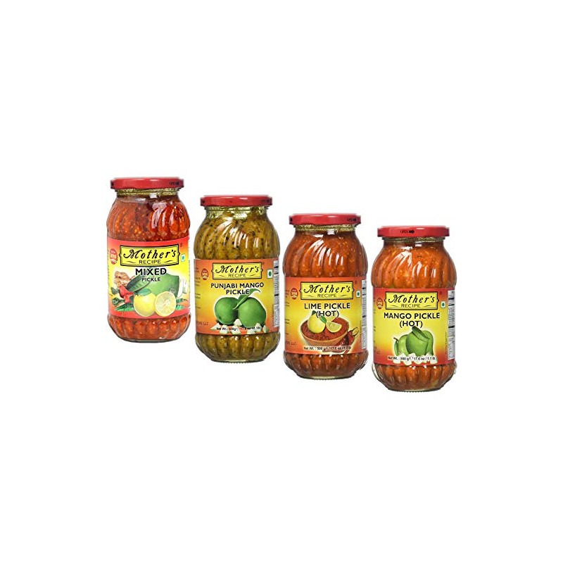 Mother's Recipe - Pickle Combo 4in1 (Mixed, Punjabi Mango, Lime