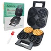 Aoruru Waffle Maker Nonstick Belgian Waffle Iron with Indicator Light