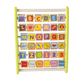 Fat Brain Toys Alpha-Abacus - Wooden Alphabet & Number Learning Toy for Kids 2+