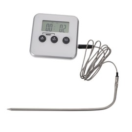 BIUDECO BBQ Thermometer with Temperature Alarm Digital Kitchen Probe for Meat Fish More Material Celsius Fahrenheit Easy to Mount with Magnetic Back Stand