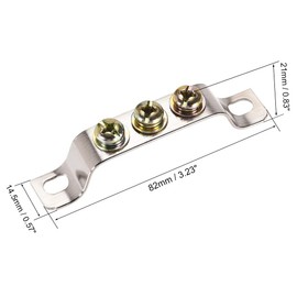uxcell Terminal Block Connector Bar 3 Positions Single Row Ground Wire Bridge Design Electric Barrier Bar 2 Pcs