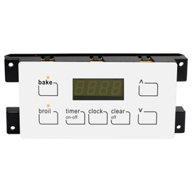 316455410 Range Oven Control Board for Electrolux Kenmore, Gas Range 7 Button Control Board Clock 5304518661 316222800 （White）