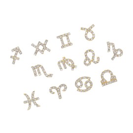 Vaguelly 24Pcs Shiny Rhinestone Nail Art Charms Designed Alloy Nail Ornaments for Parties and Special Occasions