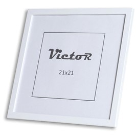 VictoR Dali Picture Frame, 21 x 21 cm, White, Wooden Photo Frame, Square Picture Frame, White, 21 x 21 cm, Modern Wooden Frame with Shatterproof Acrylic Glass