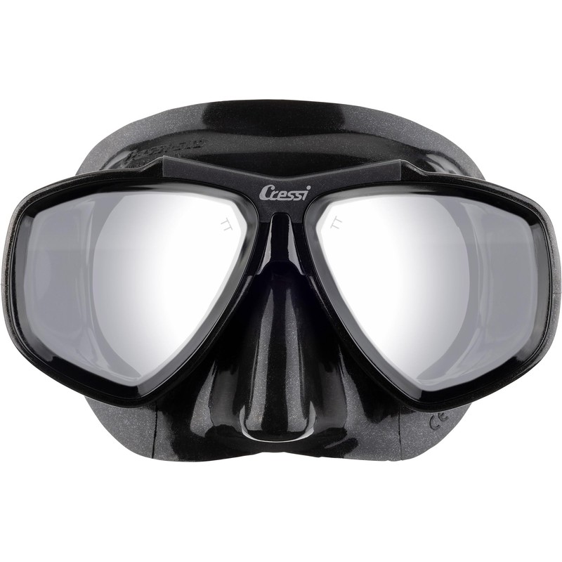 CRESSI Focus Mask Black/Spectra Silver Mirrored Lens - Adjustable Unisex