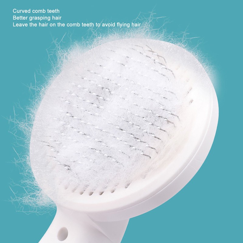 Pet Slicker Brush 2 in 1 Detangling Self Cleaning Floating