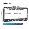 HOSNYE Japan Cherry Branch License Plate Frame Blooming Flowers Hieroglyph