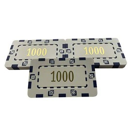 5 x Poker Casino Numbered Plastic Chip Plaques 74 x 44mm 32Grams (1000)