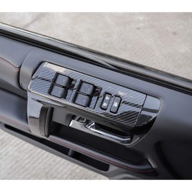 Voodonala for 4runner Window Lift Switch Decoration Trim fit Toyota 4runner SUV 2010-2019 NOT Fit Right Hand Drive(Carbon Fiber Grain)