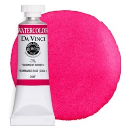 DA VINCI PAINTS Professional Artist Watercolor Paint, Permanent Rose Quinacridone, 15mL