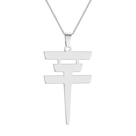 Rosojodg Silver Pendant Necklace Geometric Necklaces Pendant Minimalist Fashion Jewelry Ladies Jewelry Festival Gift Novelty Pendant Necklaces