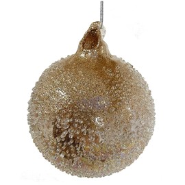 shishi Clear Luster Ball Sanded with Glitter Ornament Bauble