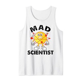 Mad Scientist shirt Funny Science Costume Kids Girls Boys Tank Top
