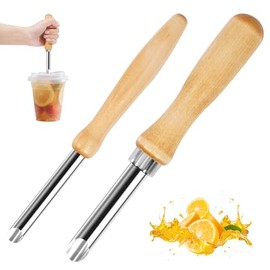 2 Pack Straw Puncher for Plastic Lids, Straw Hole Puncher for Plastic Lids, Lemonade Cups, Cafe Drinks and Deli Container Straw Hole Puncher, Circular Clay Hole Cutters for Pottery Tools