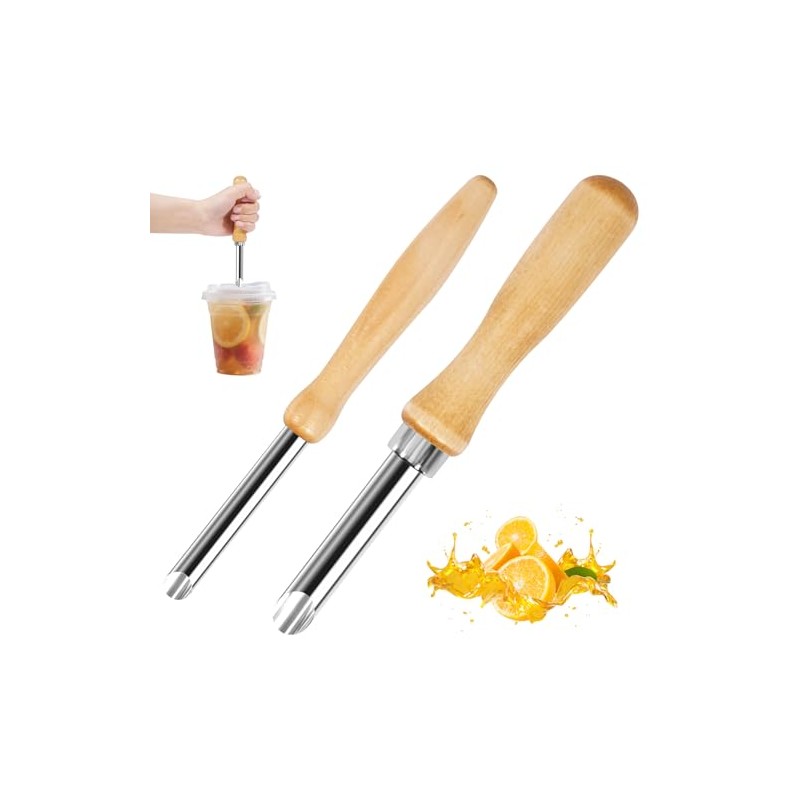 2 Pack Straw Puncher for Plastic Lids, Straw Hole Puncher