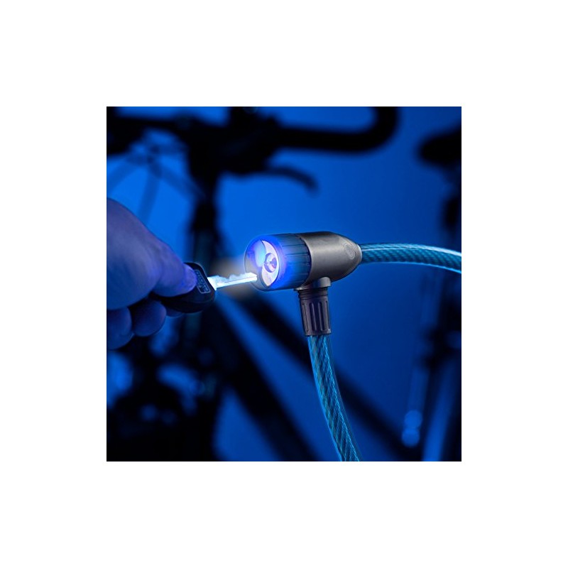 Burg-Wächter Zweirad-seilschloss mit Licht , farbig sortiert, Länge: 80 cm