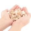 100 Pcs Solid Wooden Blocks, Wood Cubes for Crafts and