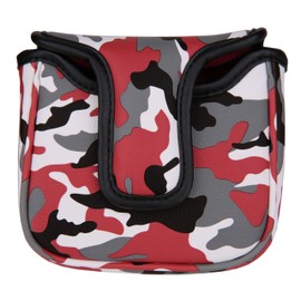 Golf Builder Camouflage Print Golf Square Mallet Putter Head Cover Golf Mallet Cover Synthetic Leather with Magnetic Closure (Green)