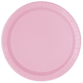 Unique Lovely Pink Solid Round Dessert Plates - Vibrant 7" (Pack of 20) - Sturdy & Stylish - Perfect for Birthdays, Showers & Celebrations