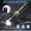 Unbranded rechargeable led flashlight 5 Modes Bright IPX7 Waterproof For