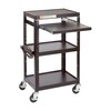 ECR4Kids AV Presentation Cart Stand, Rolling Storage, Black
