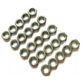 Brighton 1/2-13 UNC HEX JAM NUTS - ZINC COATED - STEEL - THIN WALL  -  25 PIECES