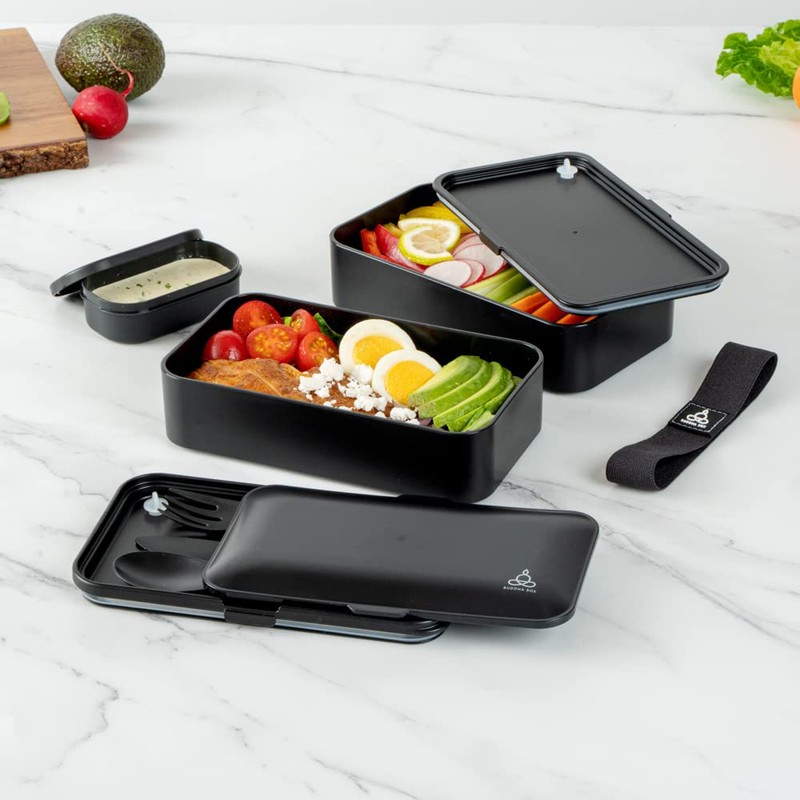 Restaurantware Bento Tek 40.5 Ounces Stackable Lunch Box 1 Reusable