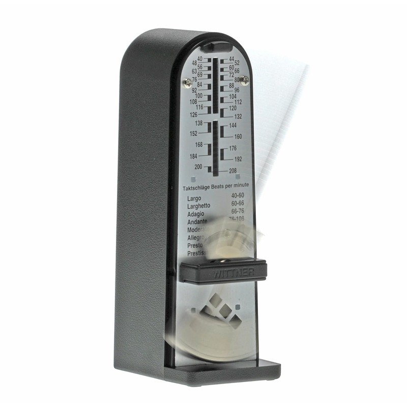Wittner Taktell Piccolino 890161 Mechanical Metronome Black with Keepdrum Microfibre